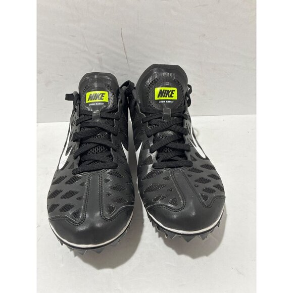 Nike Racing mens size 11.5 Zoom Maxcat 4 Track Shoes black/white - Picture 2 of 7